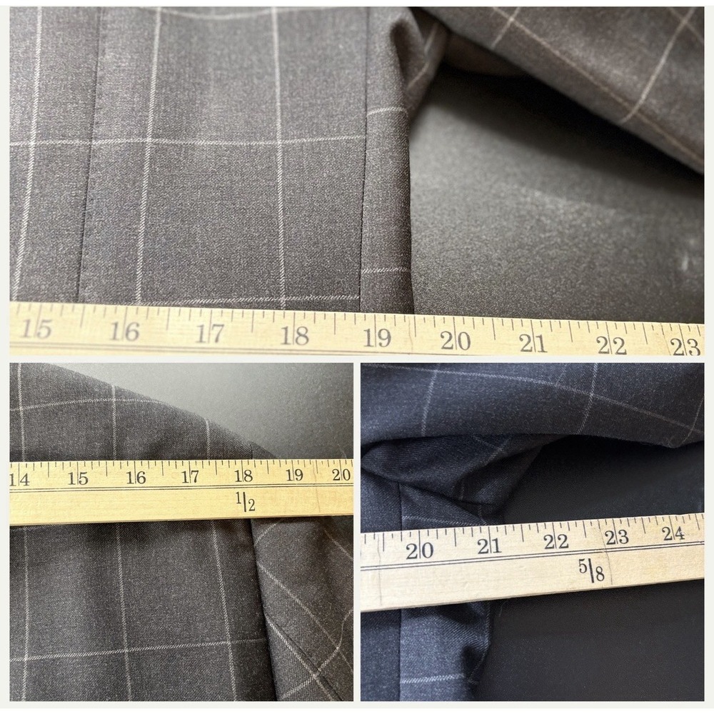 Suitsupply Brescia Gray 42R Suit Vitale Barberis Canonico 110 Wool Windowpane - Picture 10 of 16